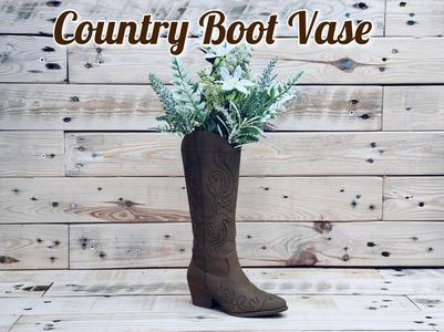 Country Boot Vase
