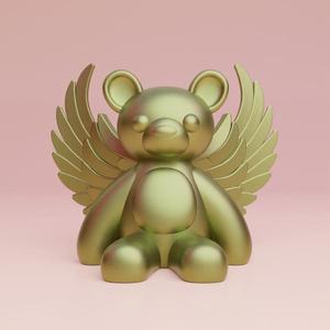Angel Teddy Bear STL File 3D Printable Cute Winged Bear Decor or Gift