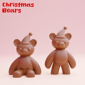 3d printing stl file christmas teddy bears for 3d printer