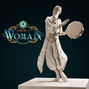 Half-Elf Bard – Nanris Elaralei – 28/32mm and 75mm
