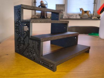 Display Shelf, Modern Art Deco with Motif