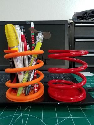 Coil Spring Pen Holder