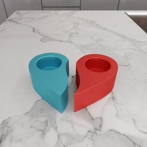3D Heart Shape Tea Light Holder For Couple Gift With Stl File & Valentine Heart, Heart Gift, 3D Printed Decor, Heart Decor, Candle Holder