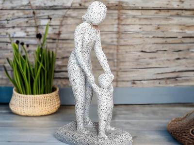 Figure of a Mom Teaching to Walk