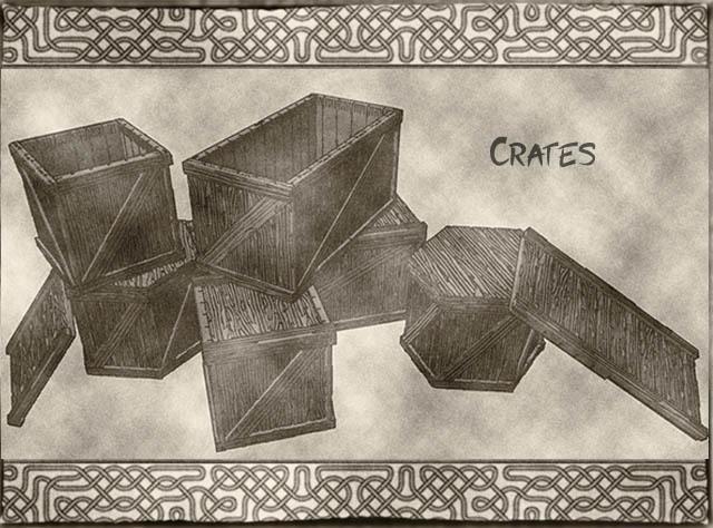 Crates and Barrels for Dungeons and Dragons or Warhammer Tabletop Games