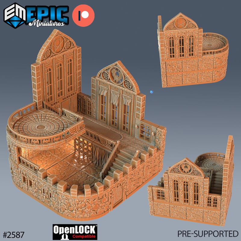 Modular Vampire Castle Tiles / Dracula Building / Blood Fortress / Playable Interior