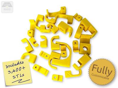 Fully Customizable Cable Clip with Nail Hole