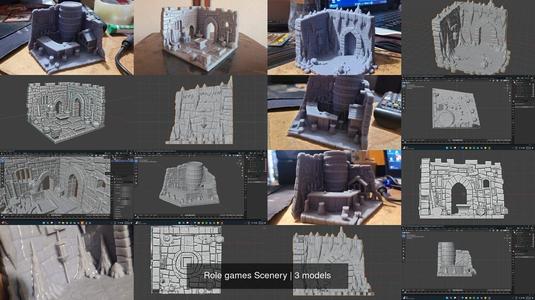Role games Scenery 3D Model Collection