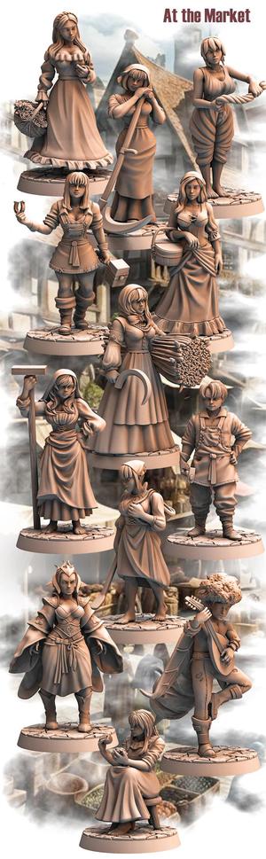 PRE-SUPPORTED At the market - 32mm - DnD