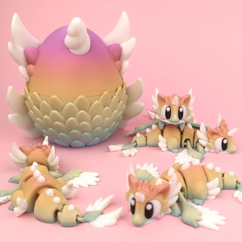 Flexi Celestial Dragon & Egg Print-in-place