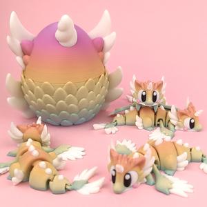 Flexi Celestial Dragon & Egg Print-in-place