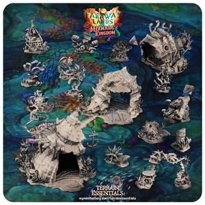 Mermaids Kingdom Terrain Set (Pre-Supported)
