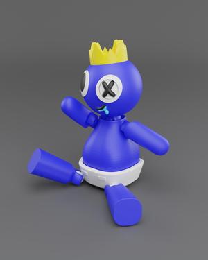 Baby Blue Rainbow Friends Muiltipart Snap Figure