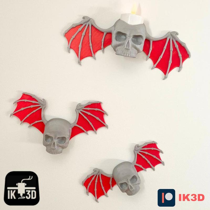 Sull Bat Wall Decor / Candle Holder Bundle