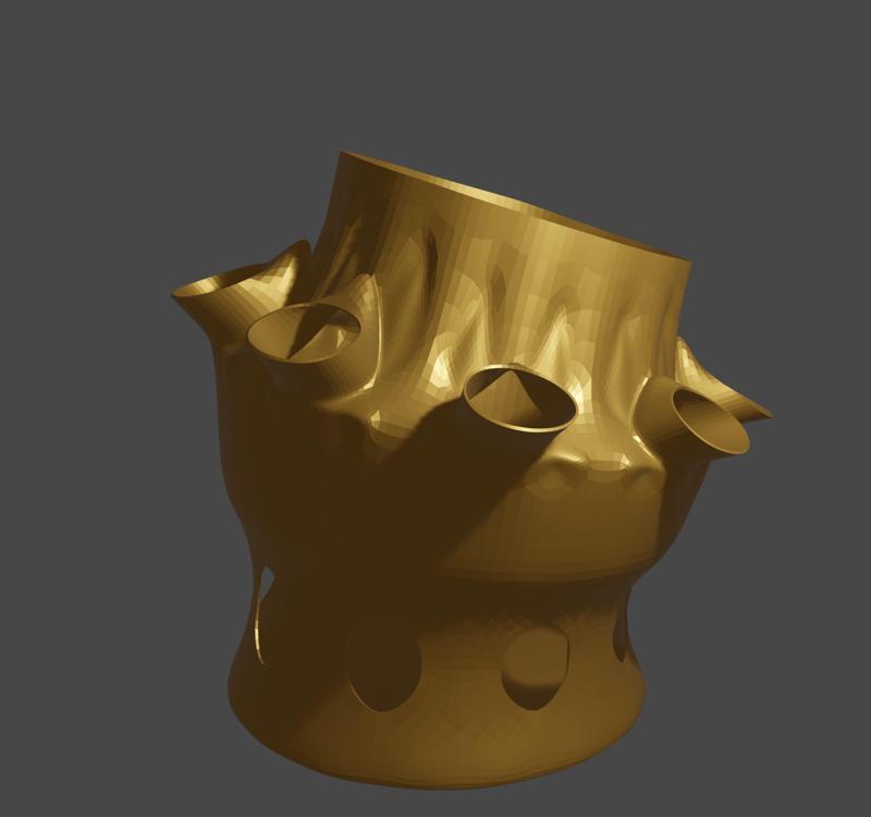 Abstract Squid-Shaped Brush Holder
