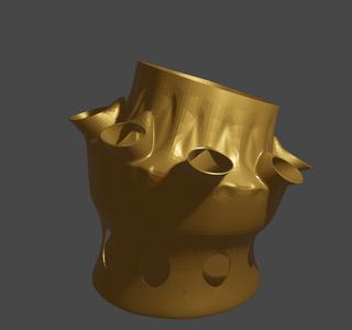 Abstract Squid-Shaped Brush Holder