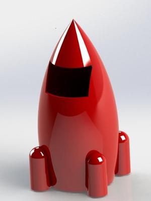 Rocket Trash Can