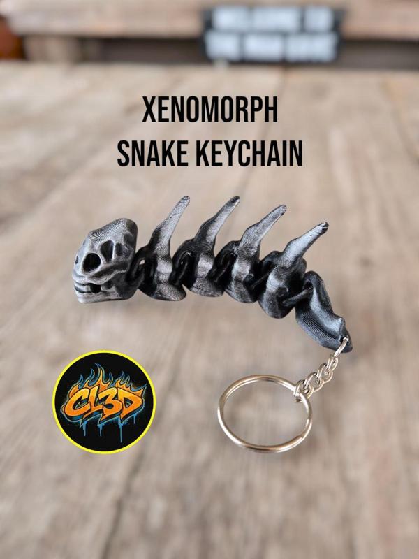 Xenomorph Snake Keychain