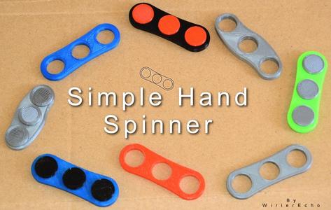 Simple hand spinner with miniature ball bearings