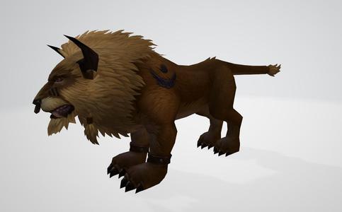 Druid tauren Cat form (WoW export)
