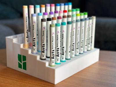 Arrtx acrylic pen organizer for IKEA Skådis pegboard.
