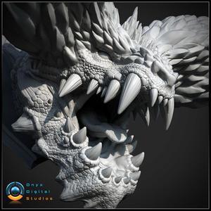 3D Printable Monster hunter head - Nergigante