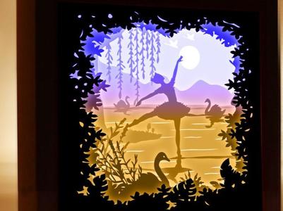 Dance of the Ballet from Swan Lake light box 