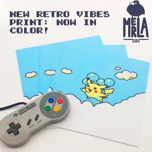 POKEMON YELLOW PIKACHU PRINT - 5 COLOR (1 AMS) MULTICOLORED PRINT