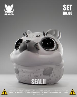 Grumpii 3D Printable Art Toy - Chubbii Series - Set 8