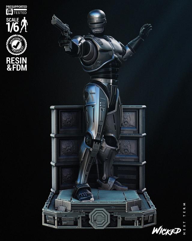 Wicked Movies Robocop Sculpture Tested for 3D printing