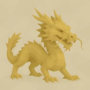 Dragon Low Poly Oriental   