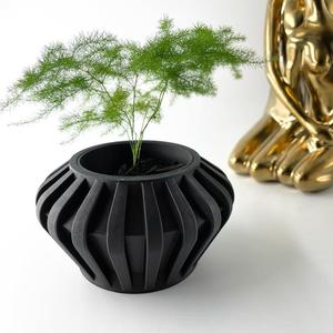 The Hino Planter Pot STL 3D Print File, Digital Download for 3D Printing, Home Decor Planter for Plants & Flowers