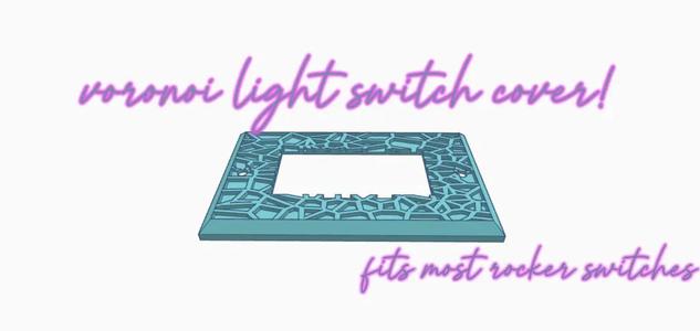 Voronoi light switch cover   