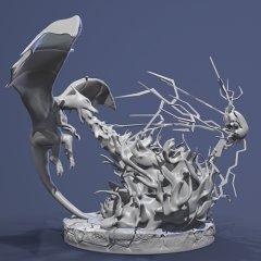 Pokemon Charizard vs. Pikachu 3D Printing Figurines in Diorama | Assembly