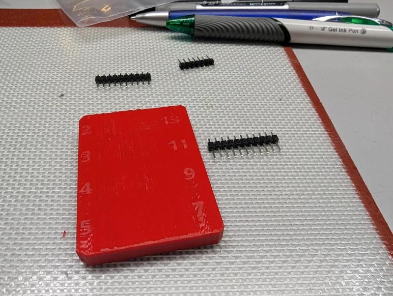 One piece snappable pin header sizing tool.  2, 3, 4, 5, 6+7, 8+9, 10+11, and 12+13 position   