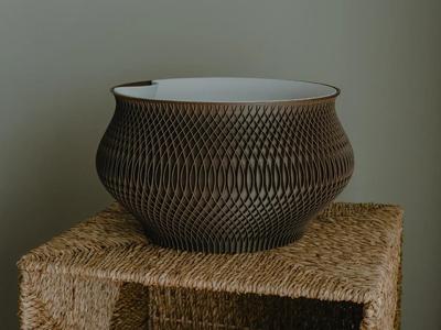 Modern Woven-Texture Plant Pot   