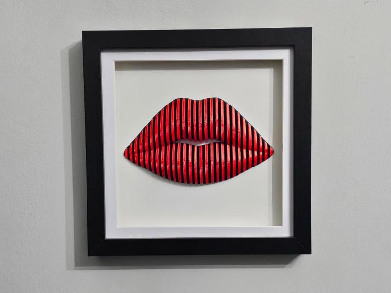 Lips Parametric 3D Pop-out Wall Art by Ikonic3D
