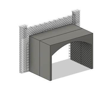 Model Railway Double Track Tunnel Internal Arches Add On