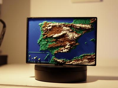 Topography Map of Spain - Iberian Peninsula
