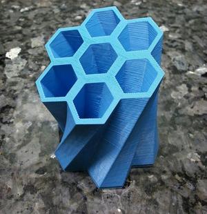 Stationery Holder - Skewed Honey Comb Design