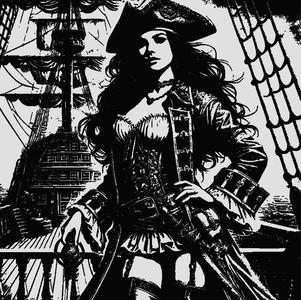Pirate Lady Lamp/Deco With Easy Solution To Change Front !