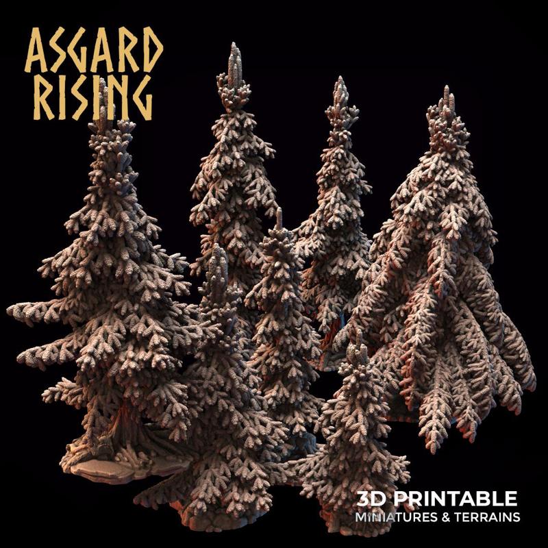 Young Conifers - Spruce Forest Set /Pre-supported/