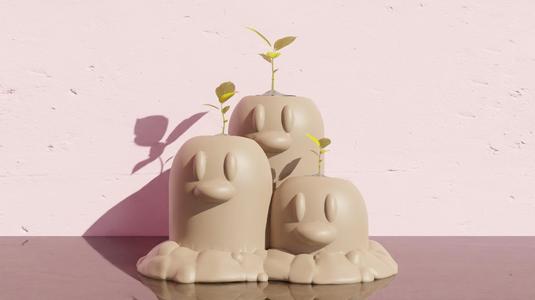 Dugtrio - Pokemon Pot Plant
