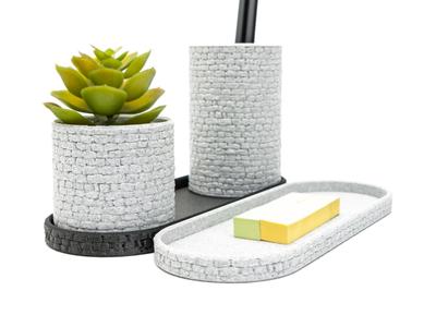 Stone Wall Desk Organizer