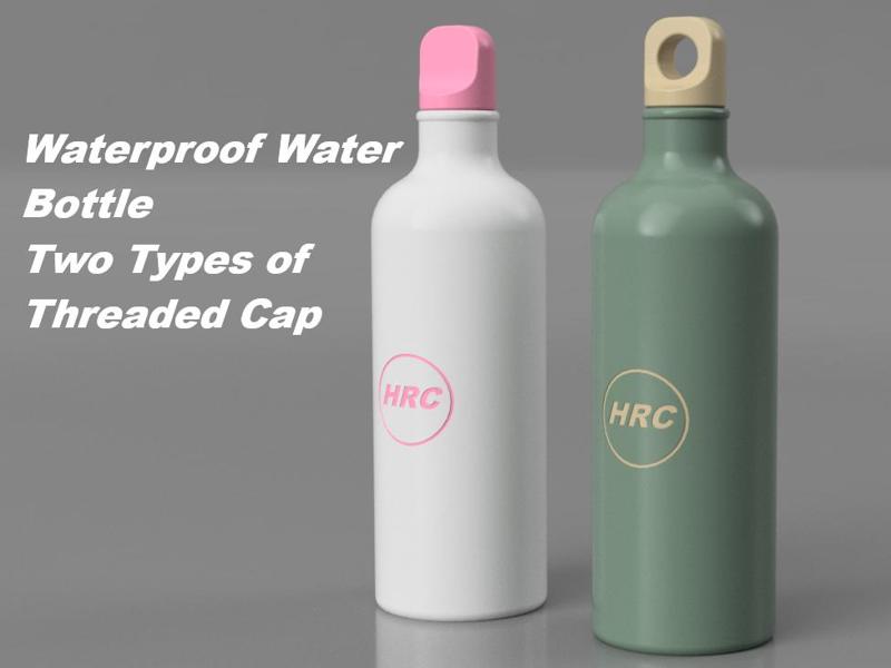 Waterproof Water Bottle Two Types of Threaded Cap