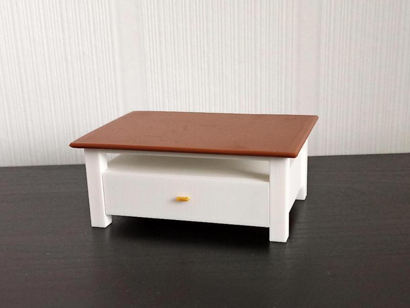Miniature Coffee Table for dollhouse, scale 1:12