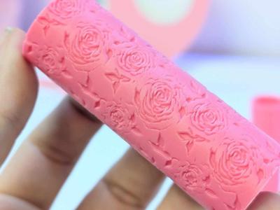 Embossed Texture Roller - Small Rose