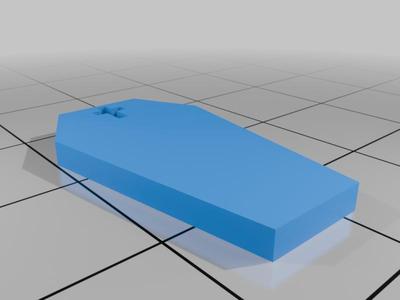 Coffin Charm with hole variations