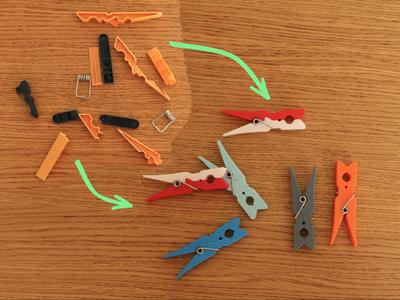 Custom Clothes Peg - Reuse Your Old Springs