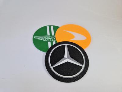 F1 teams round logos (coaster)